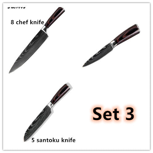 Carpenter's Chef Knife Set — 6‑ or 8‑Piece