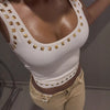 Hot Girl Square Neck Vest