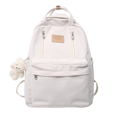 Double Zipper School Backpack