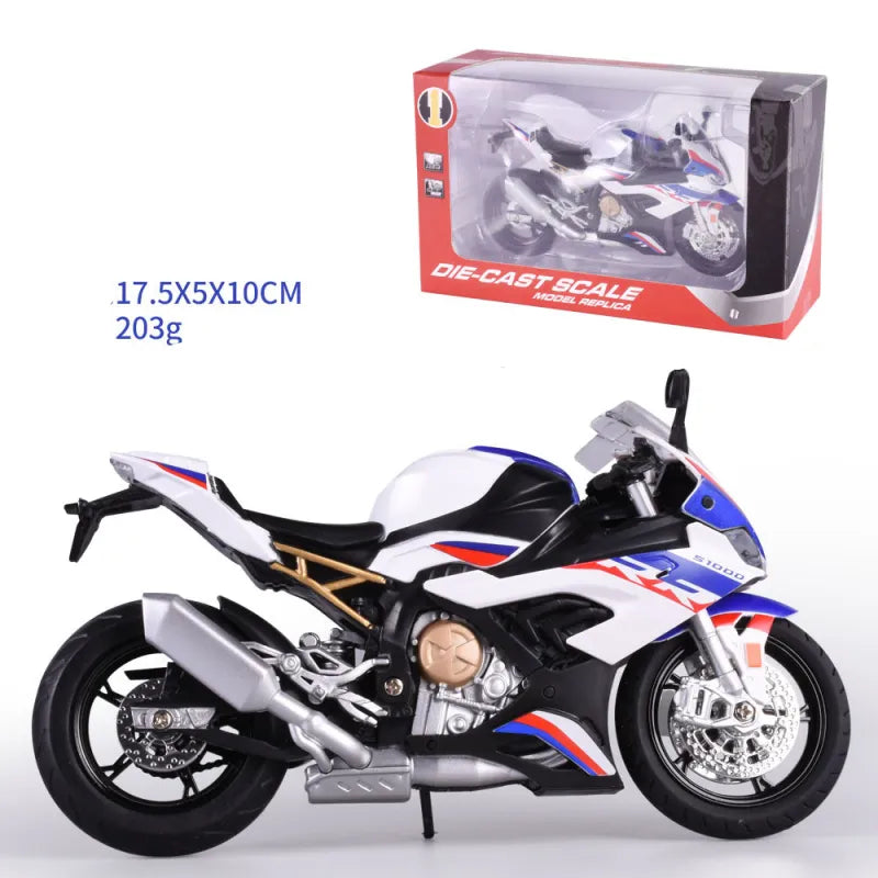 Alloy Die‑Cast Motorcycle Toy — Realistic Model