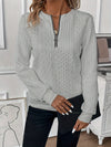 Cropped Zip-Up Sweater