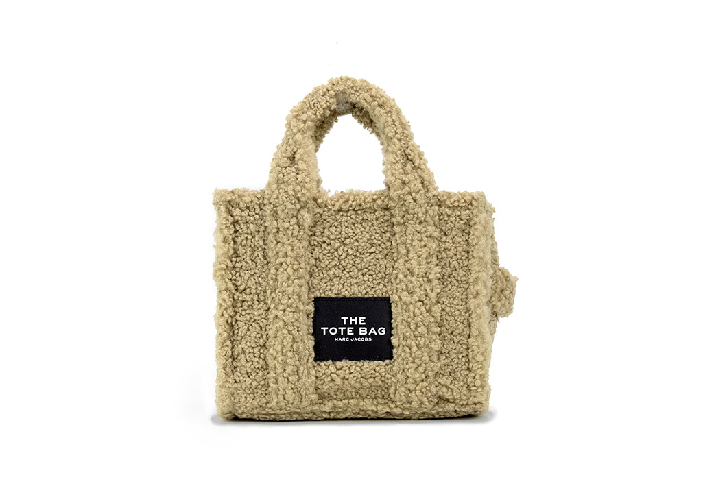 Marc Jacobs The Teddy Mini Sherpa Tote — Beige