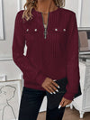 Cropped Zip-Up Sweater
