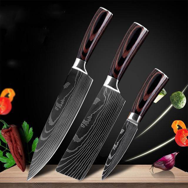 Carpenter's Chef Knife Set — 6‑ or 8‑Piece