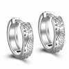 Black Wolf Silver Hoop Earrings