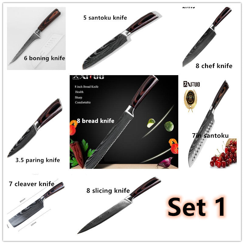 Carpenter's Chef Knife Set — 6‑ or 8‑Piece