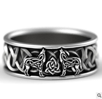 Wolf Head Men’s Ring
