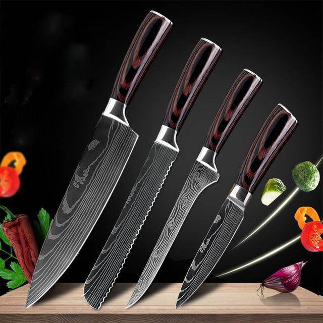 Carpenter's Chef Knife Set — 6‑ or 8‑Piece