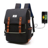 Vintage Canvas USB Backpack