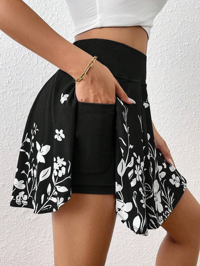 Minimalist Floral Pocket Shorts
