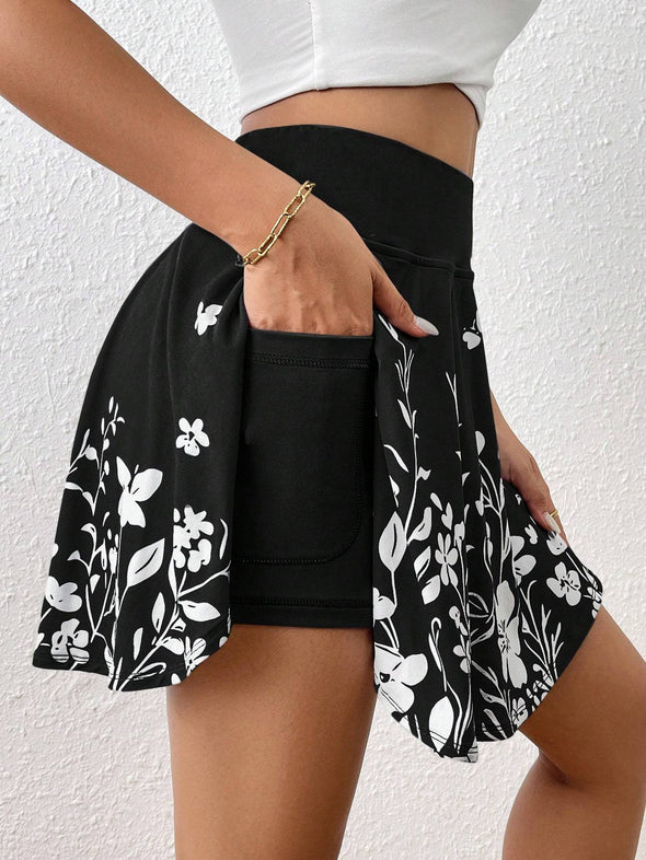 Minimalist Floral Pocket Shorts