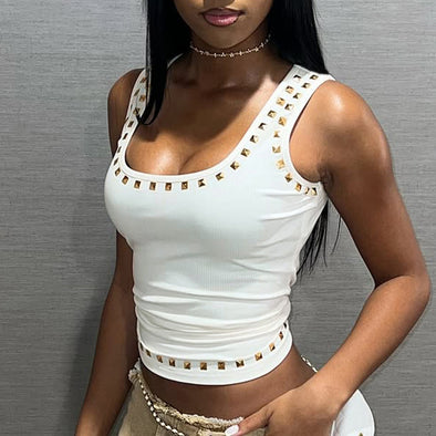 Hot Girl Square Neck Vest