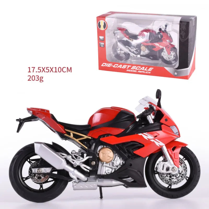 Alloy Die‑Cast Motorcycle Toy — Realistic Model