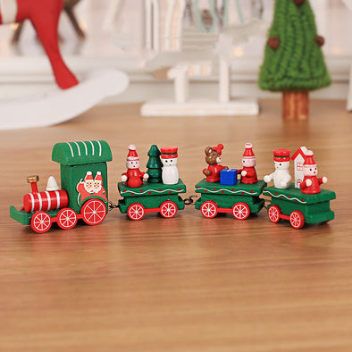 Wooden Christmas Train Toy for Kids