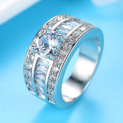 Zircon Heart Arrow Ring