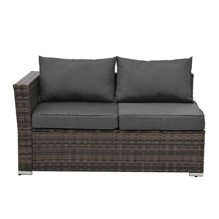 4‑Piece PE Wicker Patio Set with Tempered Glass Table