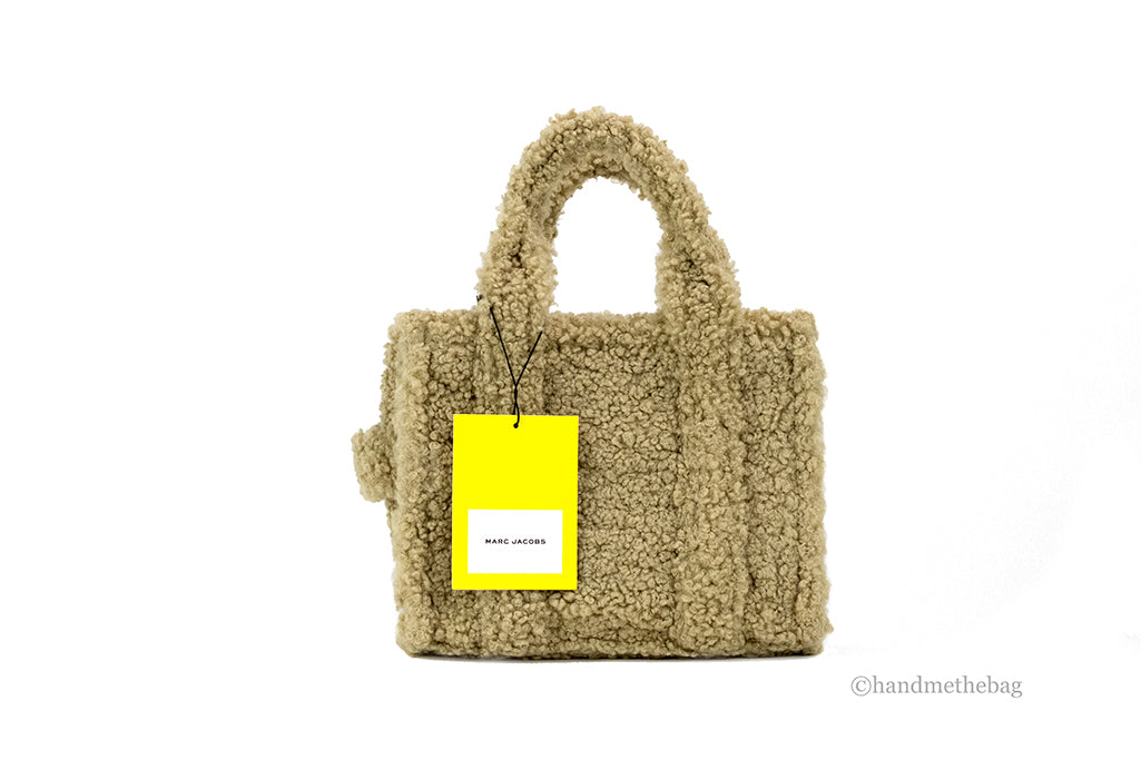 Marc Jacobs The Teddy Mini Sherpa Tote — Beige