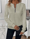 Cropped Zip-Up Sweater