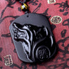 Obsidian Wolf Pendant