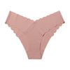 V-Waist Seamless Ice Silk Lace Underwear