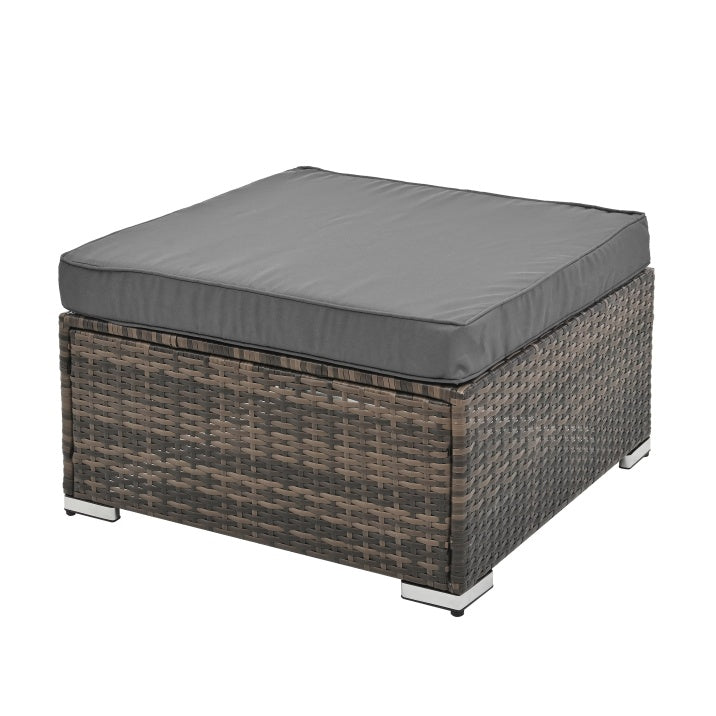 4‑Piece PE Wicker Patio Set with Tempered Glass Table