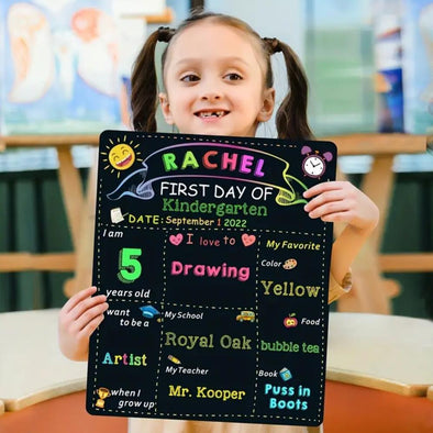 Double-Sided First & Last Day School Blackboard Sign