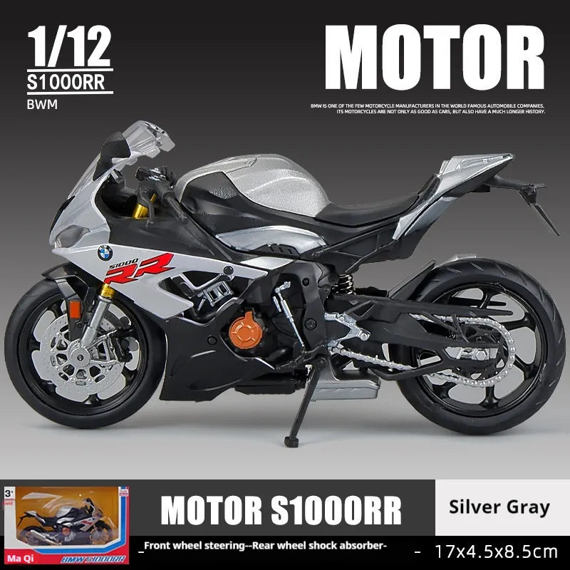 Alloy Die‑Cast Motorcycle Toy — Realistic Model