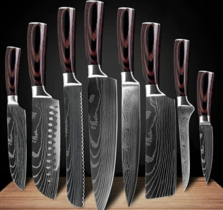 Carpenter's Chef Knife Set — 6‑ or 8‑Piece