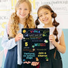 Double-Sided First & Last Day School Blackboard Sign