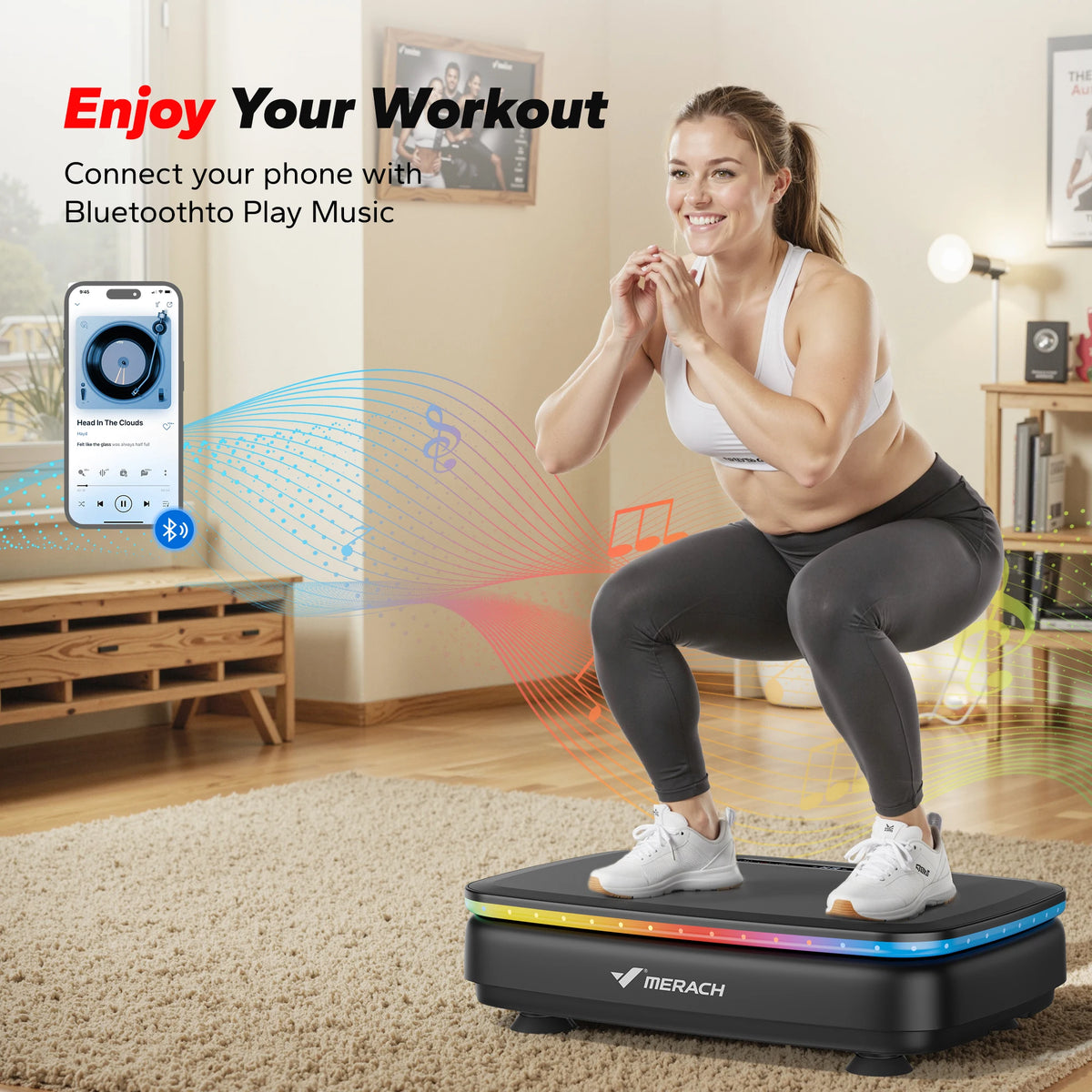 MERACH Vibration Plate Fitness Platform