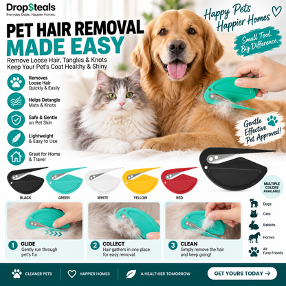 Pet Dematting & Deshedding Comb for Dogs and Cats