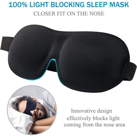3D Memory Foam Sleep Mask for Travel & Rest