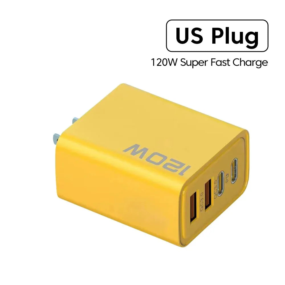 4-Port USB-C + USB Fast Charging Wall Adapter
