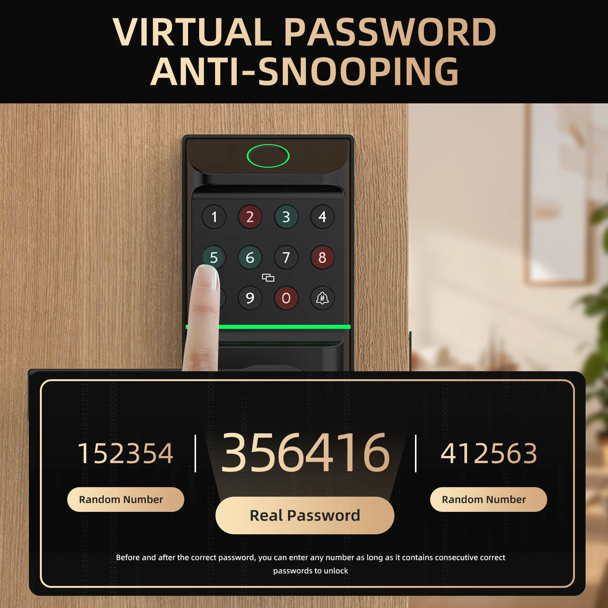 Viladepot Smart Lock Keyless Entry Door Lock Fingerprint Passcode APP Control Card Electronic Keypad Deadbolt Lock