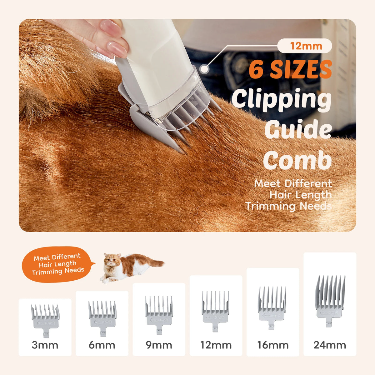 2.5L Pet Grooming Vacuum Kit with 5 Tools & Clippers