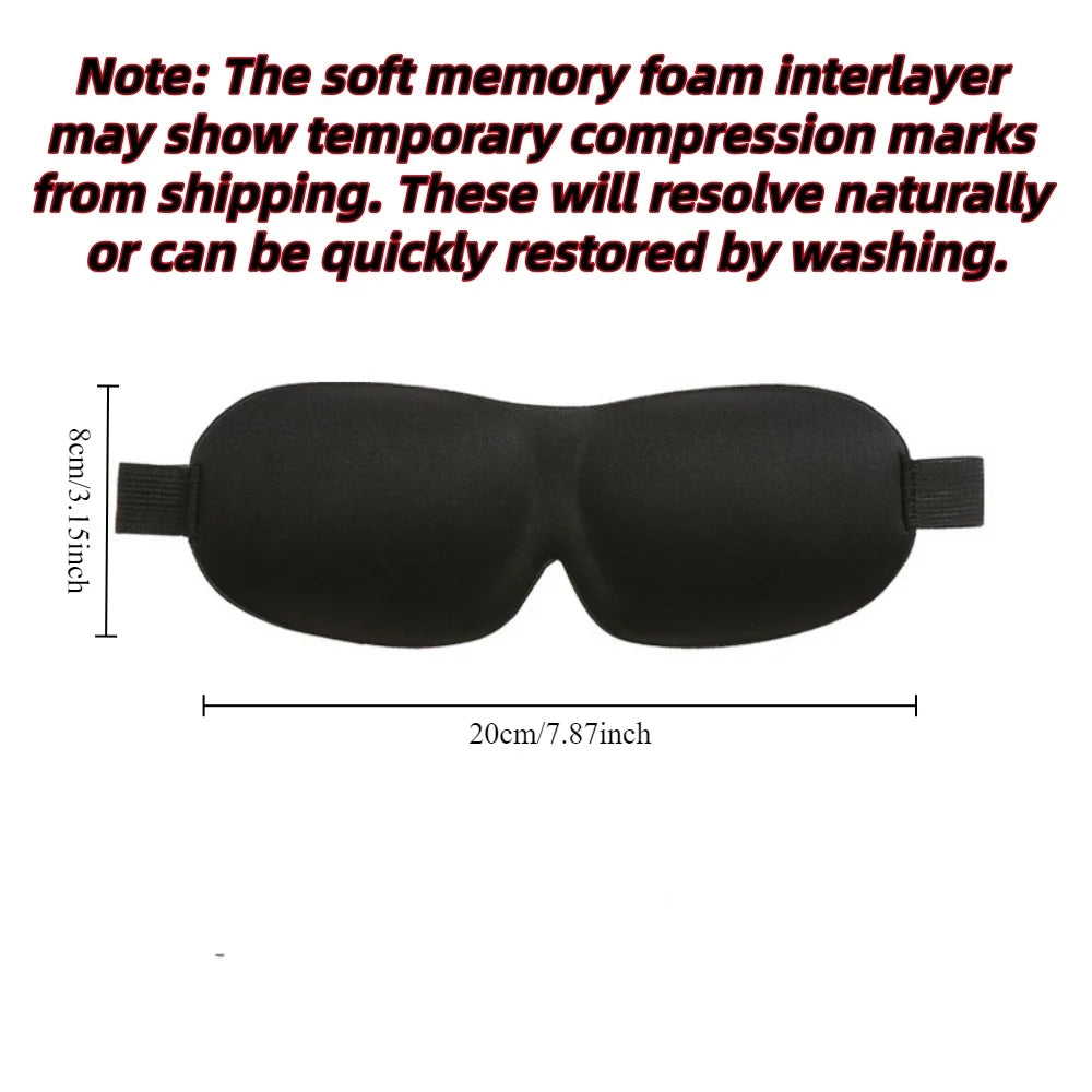 3D Memory Foam Sleep Mask for Travel & Rest