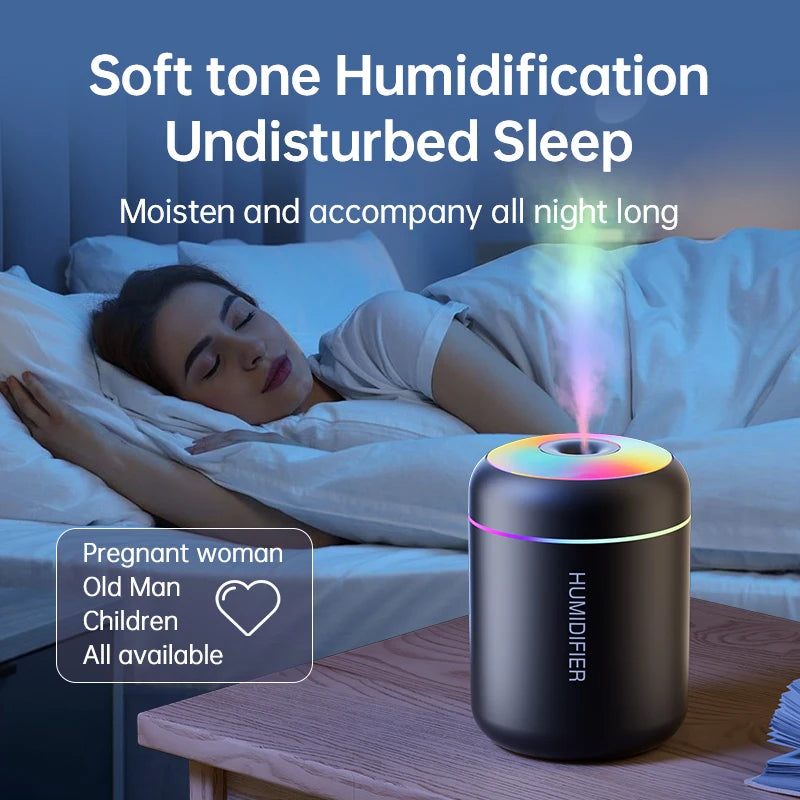 180ml USB Mini Mist Humidifier with Ambient Light