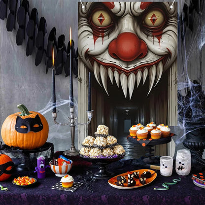 Side view of the Halloween 2D door cover design