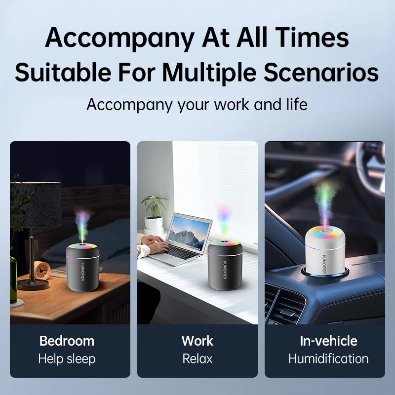 180ml USB Mini Mist Humidifier with Ambient Light