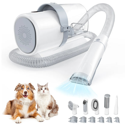 2.5L Pet Grooming Vacuum Kit with 5 Tools & Clippers