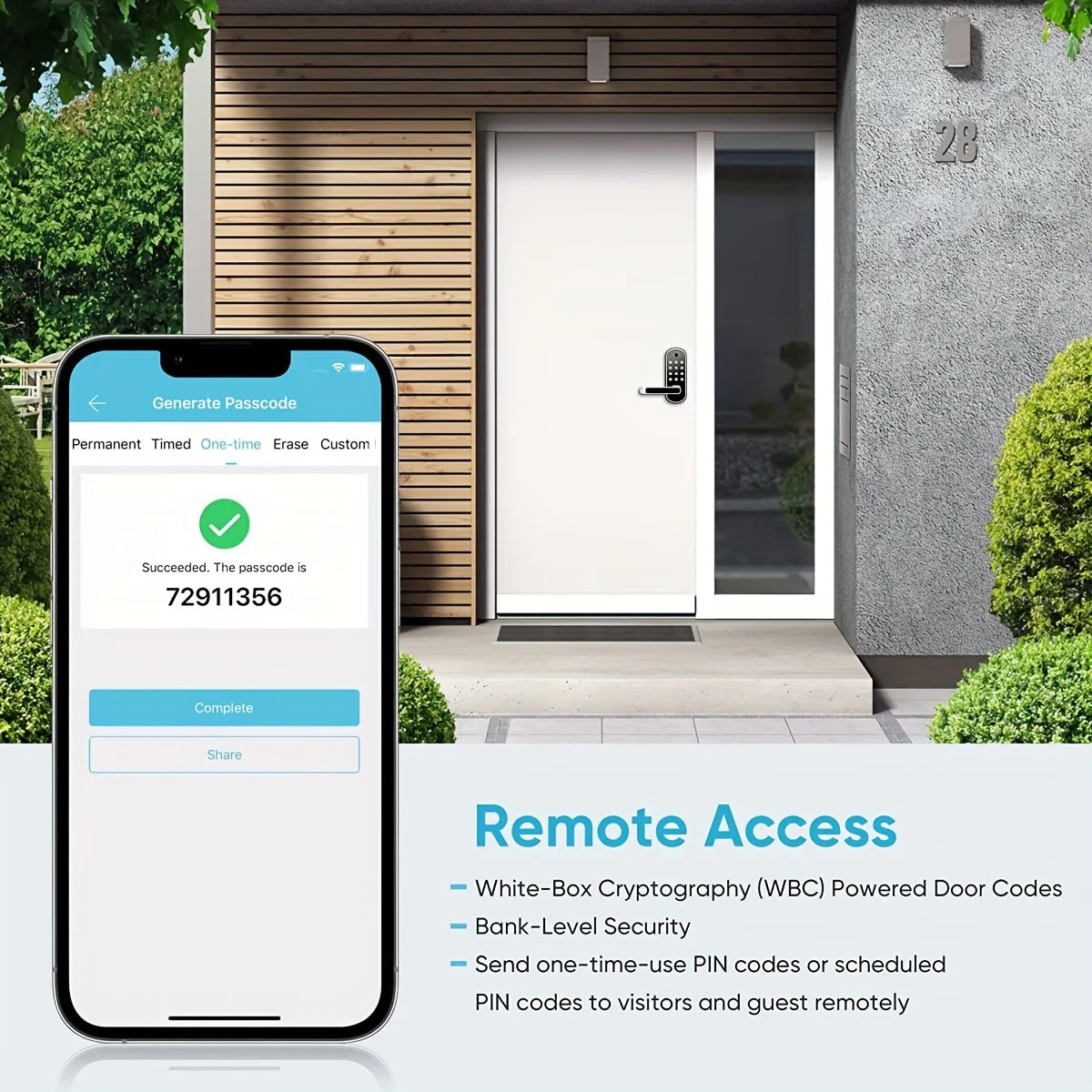 Smart Fingerprint Door Lock App Remote Control Keyless WIFI Digital Touchscreen Lock