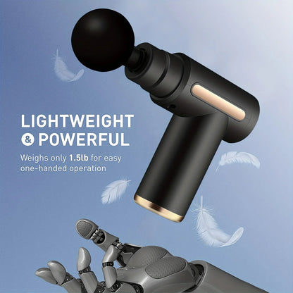 LED Touchscreen Massage Gun – 4 Massage Heads