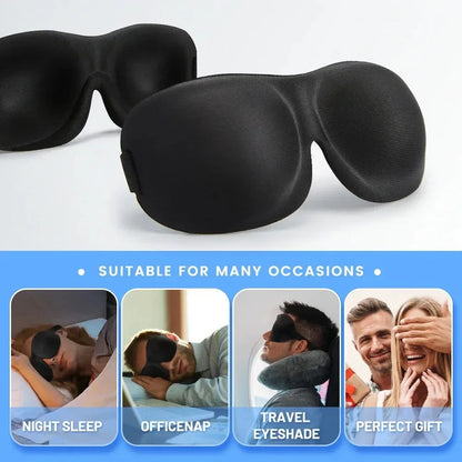 3D Memory Foam Sleep Mask for Travel & Rest