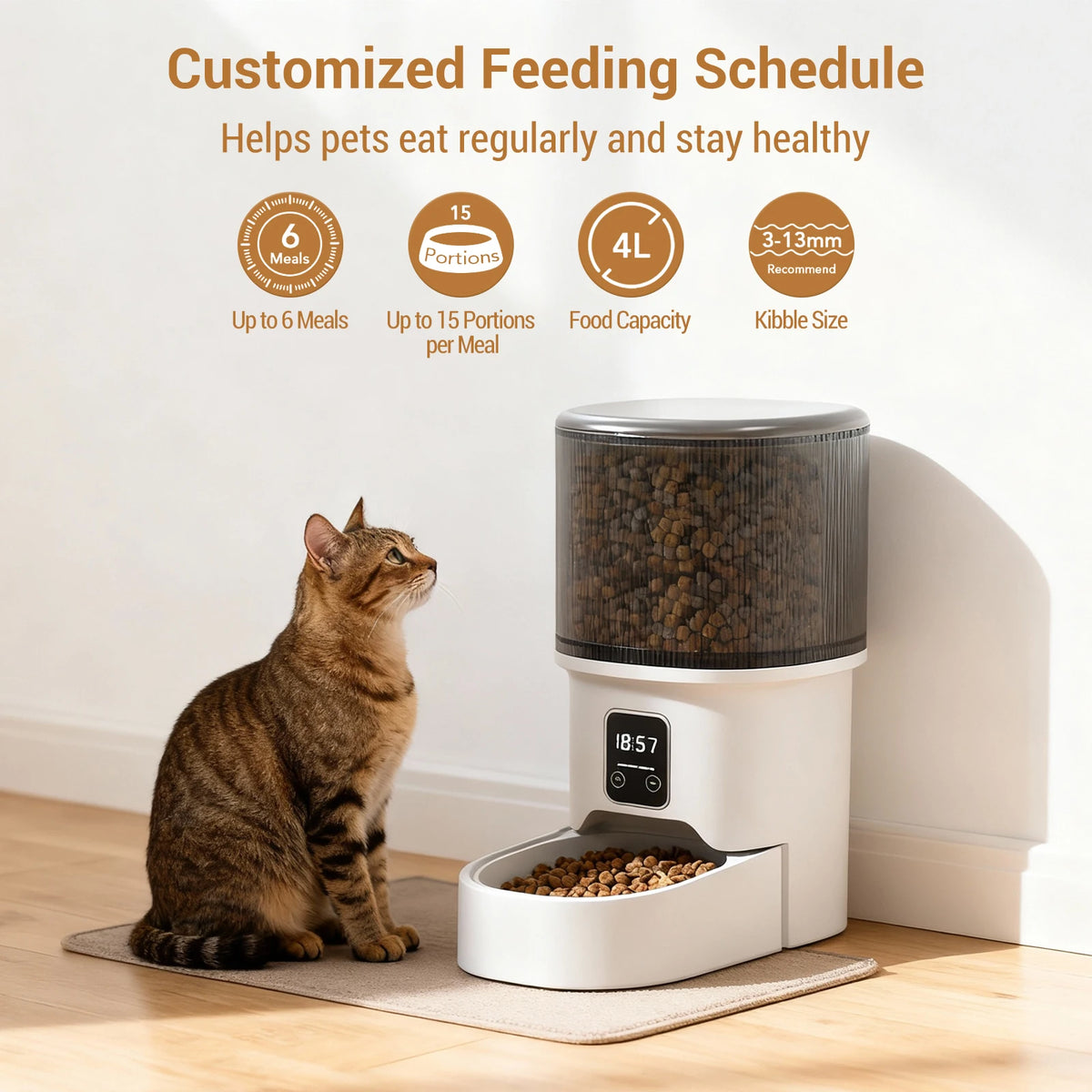 4L Automatic Pet Feeder with Timer & Portion Control