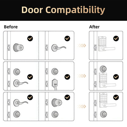 Viladepot Smart Lock Keyless Entry Door Lock Fingerprint Passcode APP Control Card Electronic Keypad Deadbolt Lock