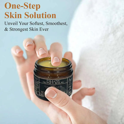 Grass-Fed Beef Tallow & Raw Honey Moisturizing Balm – 57g