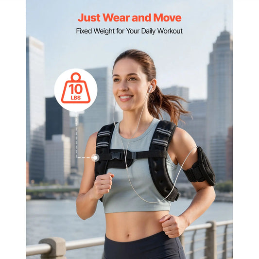 10 lb Reflective Weighted Training Vest