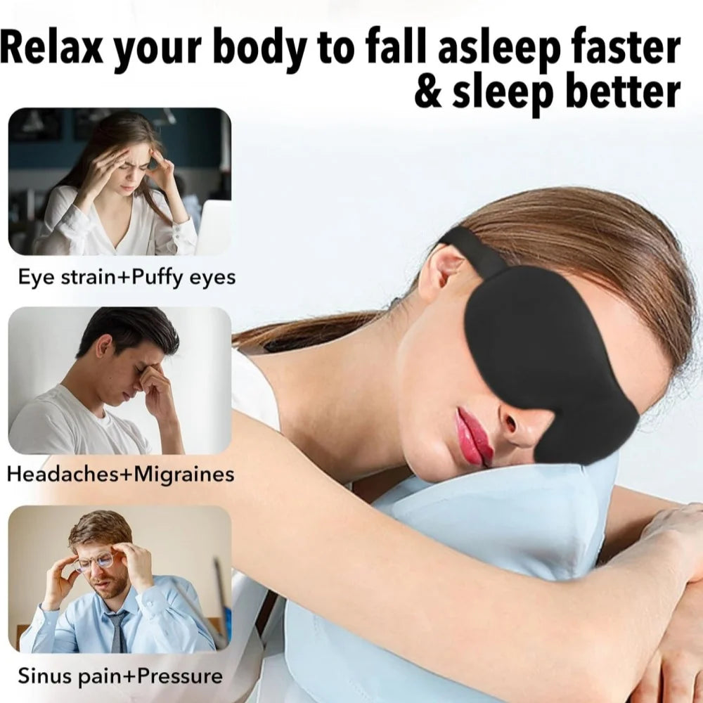 3D Memory Foam Sleep Mask for Travel & Rest