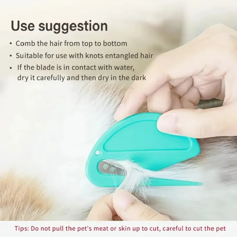 Pet Dematting & Deshedding Comb for Dogs and Cats