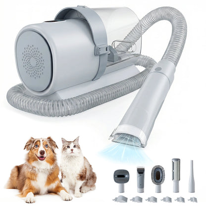 2.5L Pet Grooming Vacuum Kit with 5 Tools & Clippers